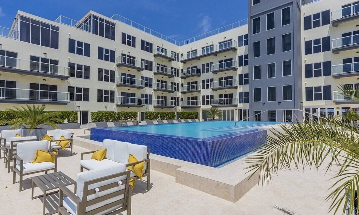 Rancho Apartment | Ocean View Luxury Condo in Downtown Aruba Harbour House Large Wraparound Balcony