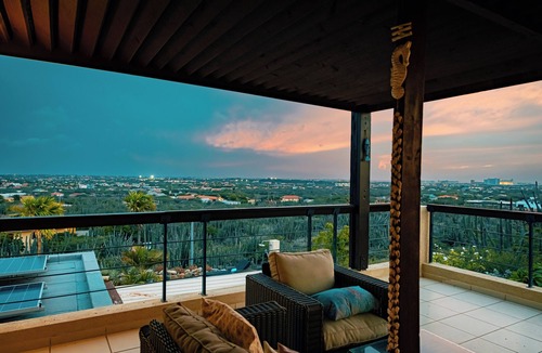 Alto Vista Villa | Hillside Retreat brings together picturesque views with a magnificent island backdrop.