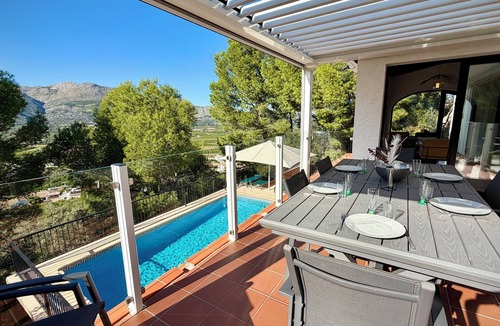 Orba House | Villa Horizonte with pool and pool house, mountain and nature views