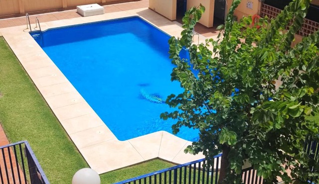 Beachfront Apartment with Pool & Sea View Terrace, Guadalmar Málaga