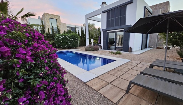 Beachfront design villa in Bauhaus style, pool, highspeed internet, air conditioning/heating