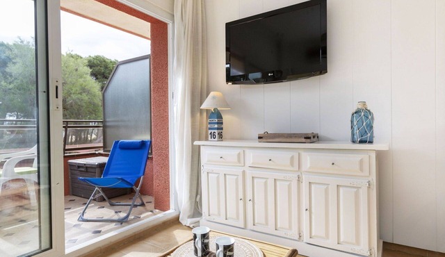 Beautiful apartment for 4 guests with pool, WIFI, A/C, TV, pets allowed, panoramic view and park.