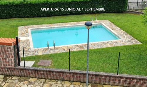 Ground floor with garden and pool