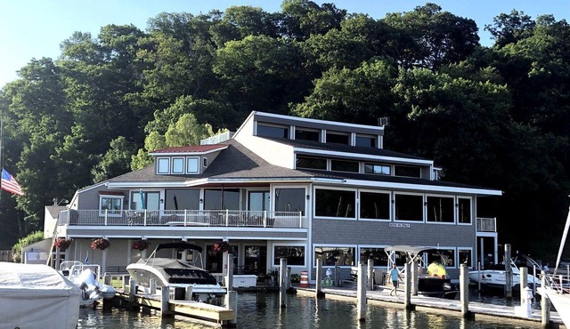 Modern Lakefront Loft with Private Deck at Eldean Shipyard near Macatawa, Michigan