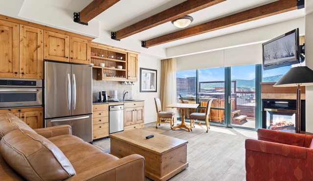 Newpark 408-A | Private Hot Tub | Kitchenette | Olympic Park & Mtn Views | Fireplace | Top Floor