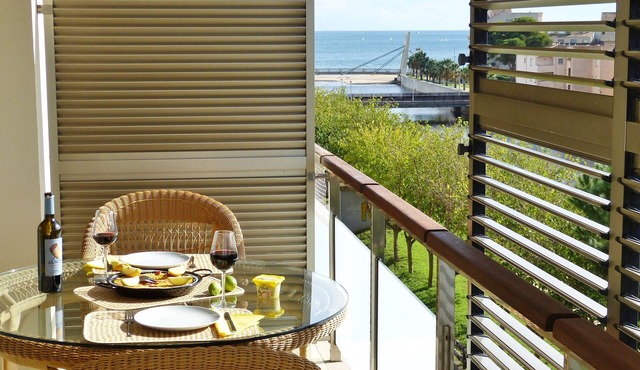 With large balcony and great views - 300m from the beach