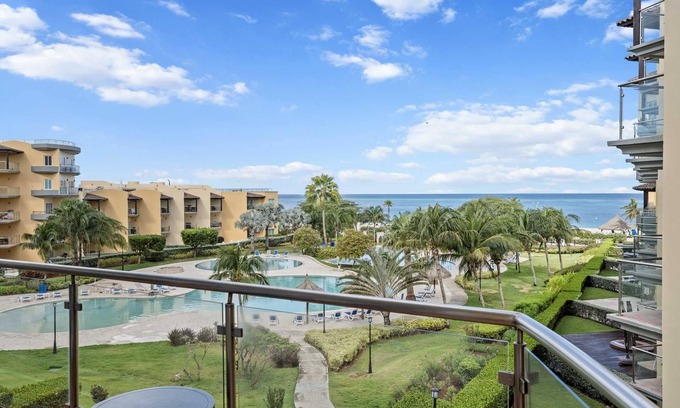 Oranjestad-West Condo | Beachfront - Aqua Vista 3BR condo - A347