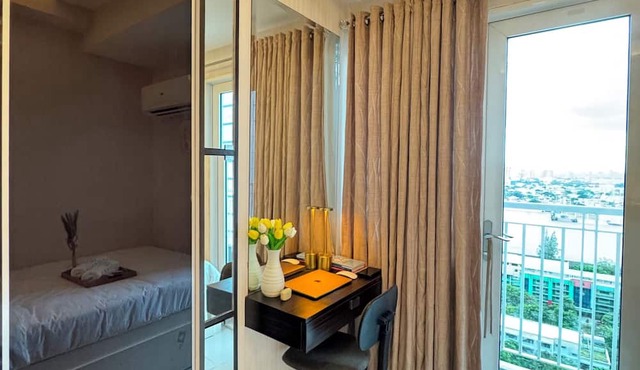 Aesthetic 1-bedroom condo with WiFi, City View in Quezon City, Philippines